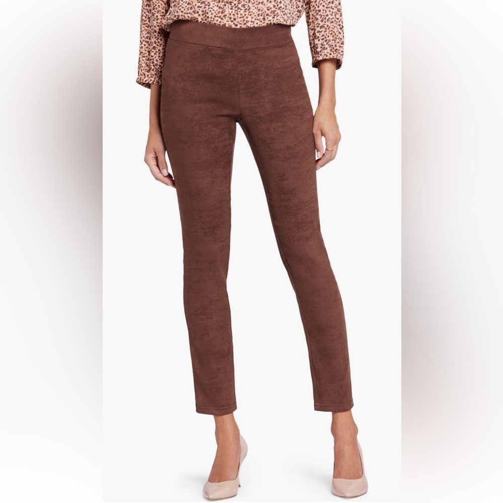 NYDJ Faux Suede Leggings Chocolate Size 16 NWT